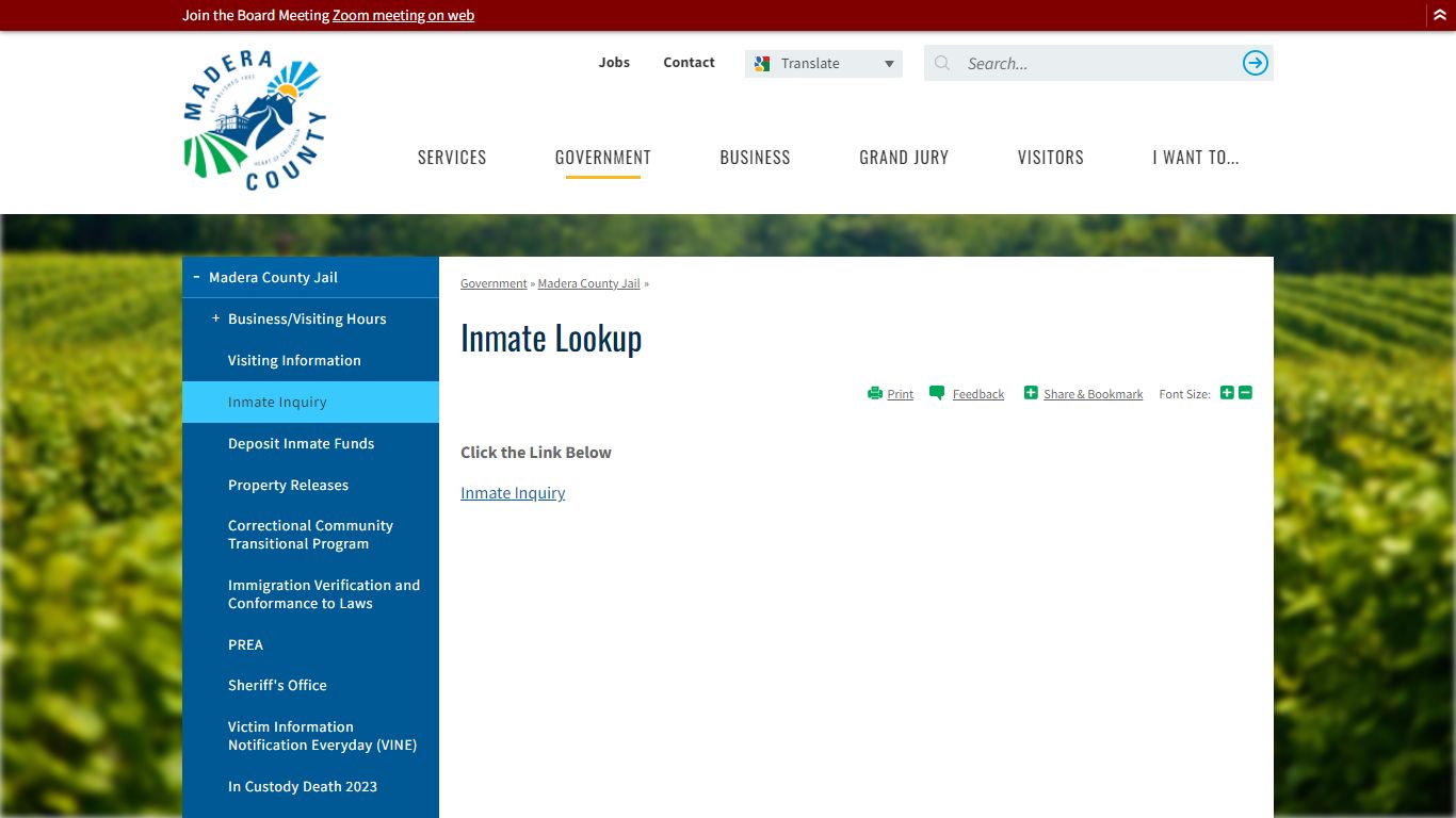 Inmate Lookup | Madera County - Madera County, California